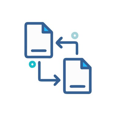 veri aktarım simgesi, dosya vektör simgesi, dosya dosyası