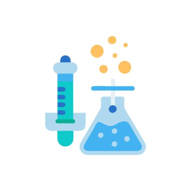 Düz biçimli laboratuvar test tübü simgesi