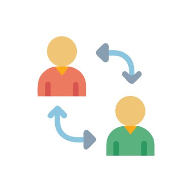 Sosyal uzaklık simgesinin vektör illüstrasyonu