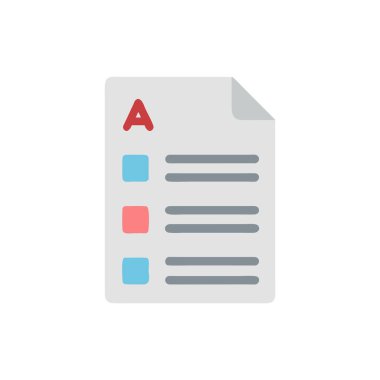 belge vektörü düz renk simgesi