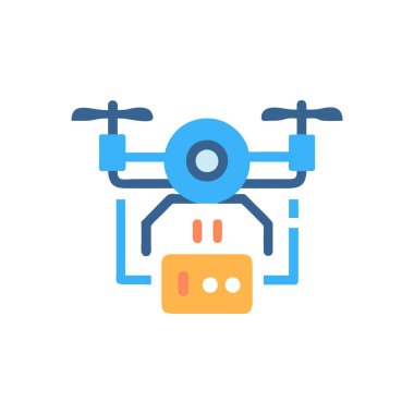 Drone kontrol renk ikon vektörü. İHA kontrol işareti. izole edilmiş sembol çizimi