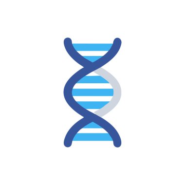 DNA vektör logosu tasarımı. DNA imzasının vektör simgesi.