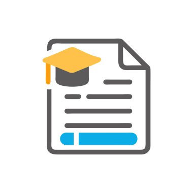 Bir eğitim simgesinin vektör illüstrasyonu