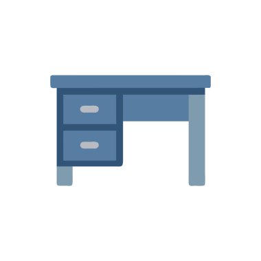 masa vektörü düz renk simgesi