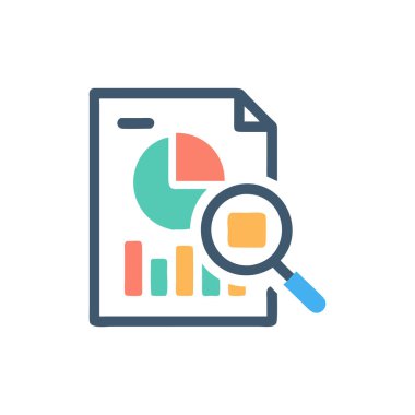 düz vektör simgesi analiz et