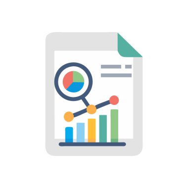 ticari veri düz vektör simgesi