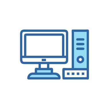 bilgisayar ve elektronik masaüstü simgesi, satır ve dolum biçimi