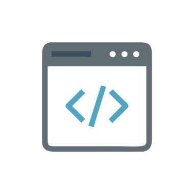 programlama glif renk vektör simgesi