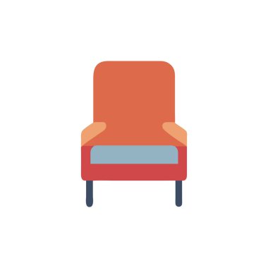 sandalye düz simge vektör çizim