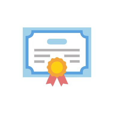 Sertifika vektör resimleme renk simgesi