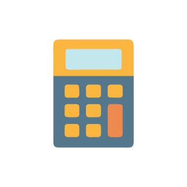 beyaz üzerinde hesap makinesi simgesi vektörü