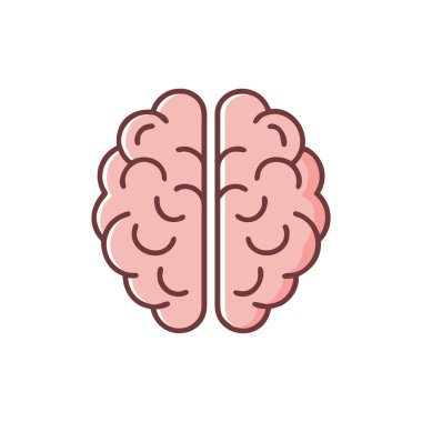 beyin ikonu vektör çizimi tasarımı