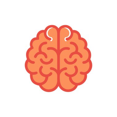 beyin ikonu vektör illüstrasyonu