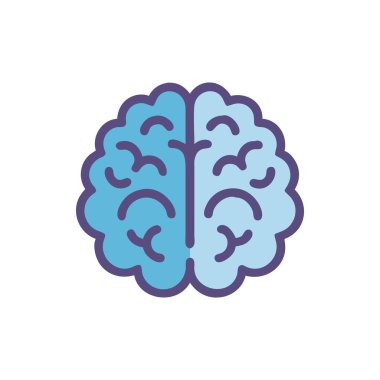 Beyin logosu vektör illüstrasyon tasarımı