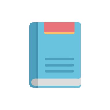 kitap vektörü düz renk simgesi