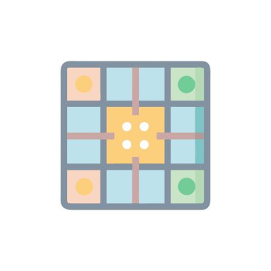 oyun vektörü düz renk simgesi