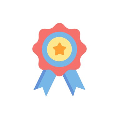 ödül vektörü düz renk simgesi