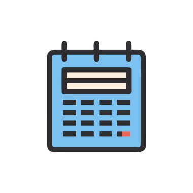 hesaplayıcı simgesi vektörü ağınız için beyaz arkaplanda izole edildi