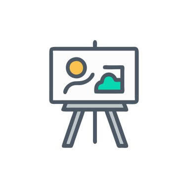 resim simgesi tasarımı, resim simgesi resminin renkli vektör illüstrasyonu