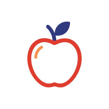 elma logosu tasarımı vektör çizimi