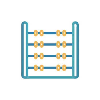 Şeffaf bir arkaplanda abaküs vektör çizimi. Birinci kalite semboller. kavram ve grafik tasarım için vektör vuruşu simgesi.