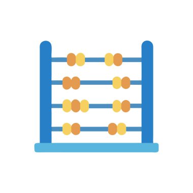 Abaküs düz simge vektör çizim