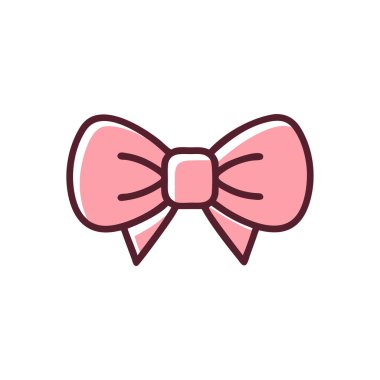 Papyon vektör simgesi. Beyaz arka planda izole edilmiş düz çizim. Papyon vuruşu vektör tasarımı