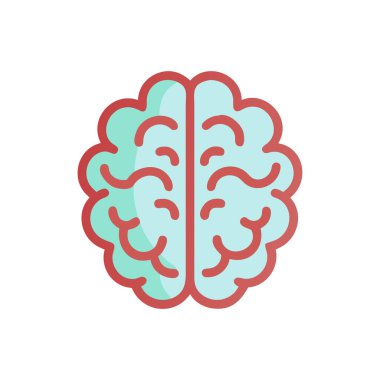 beyin ikonu vektör illüstrasyonu