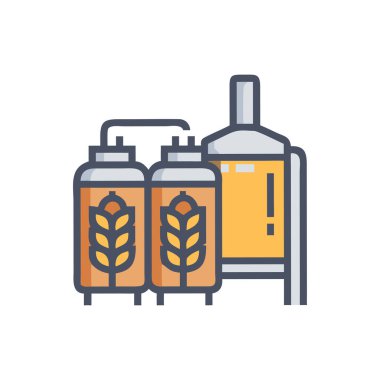 bira şişeleri ve buğday ikonu