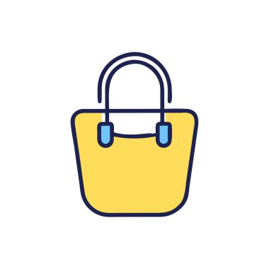 el çantası doldurulmuş vektör çizgisi simgesi dekoru