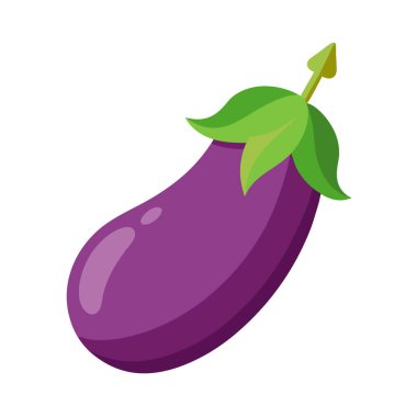 Patlıcan sebze karikatür vektör çizim grafik tasarım