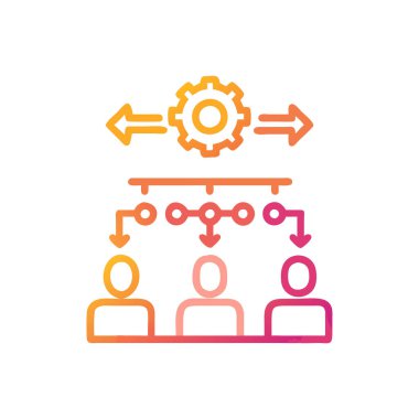 beyaz arkaplanda takım çalışması simgesi vektörü