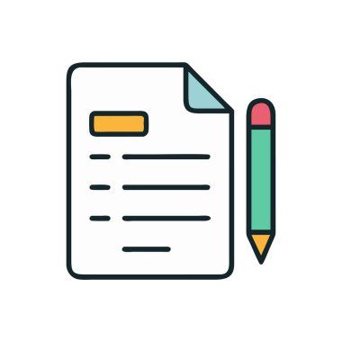 belge simgesi vektör illüstrasyonu