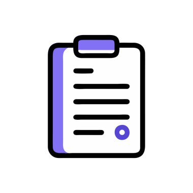 Renkli düz biçimli pano simgesi beyaz arkaplanda izole edildi