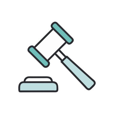 müzayede tokmağı vektör illüstrasyonu