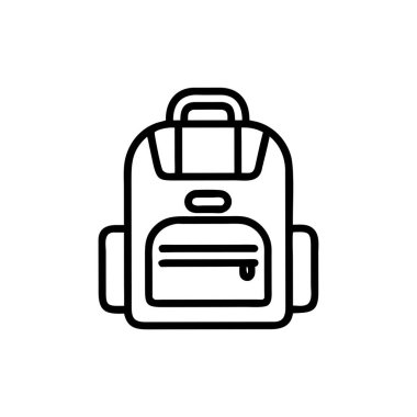 okul çantası ikon vektör illüstrasyonu