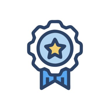 Beyaz arkaplanda ödül vektörü simgesi