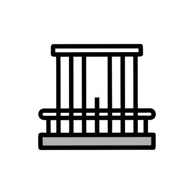 çit vektörü ince çizgi simgesi