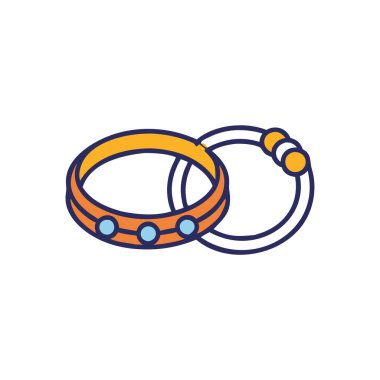 Alyans halkaları vektör tasarım simgesi