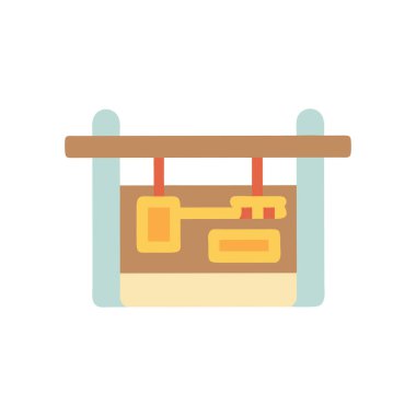 Tahta bir sepetin vektör illüstrasyonu