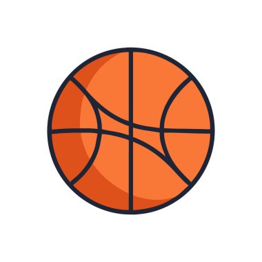 Vektör basketbol ikonu, illüstrasyon
