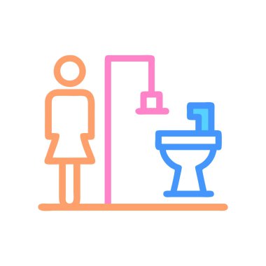 WC simgesi. vektör illüstrasyonu