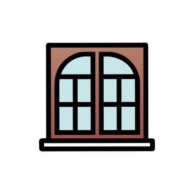 pencereli ev penceresi izole edilmiş ikon vektör illüstrasyon tasarımı