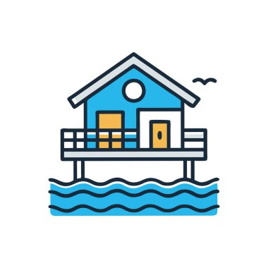 Web ve mobil uygulaması tasarımı, ev logo kavramı için beyaz arka plan üzerinde izole House simge vektör