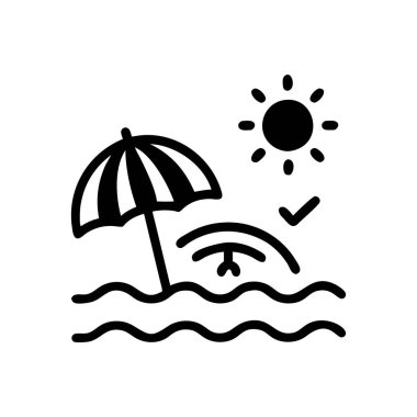 yaz tatili simgesi, özet biçimi