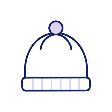 Beyaz arkaplanda kış vektörü simgesi.