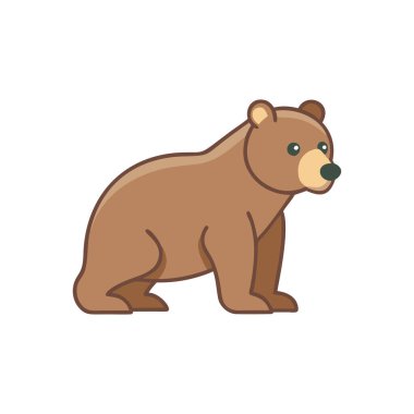 Tatlı çizgi film ayısının vektör çizimi