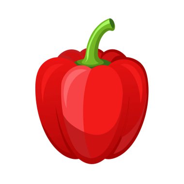 Kırmızı biber, illüstrasyon, beyaz arka plan üzerinde vektör.