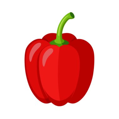 İzole edilmiş kırmızı biber. vektör çizimi tasarımı