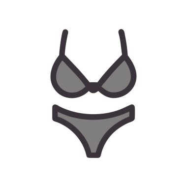 Sütyen vektör simgesi beyaz arkaplanda izole edildi. sütyen